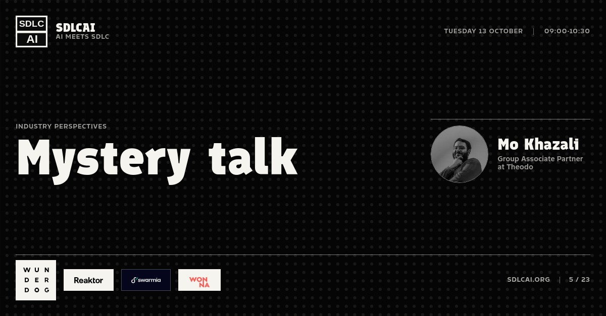 Talk title slide 5: Mystery talk / 09:00-10:30